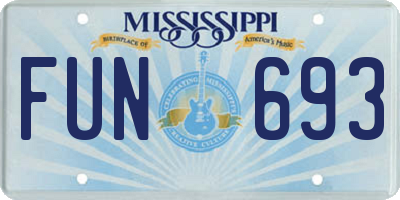 MS license plate FUN693