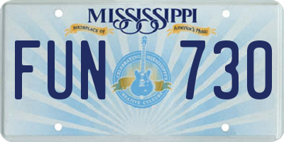 MS license plate FUN730