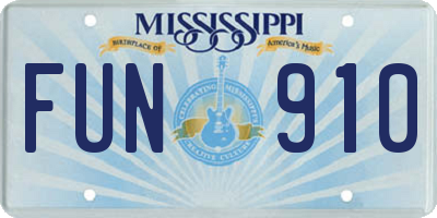 MS license plate FUN910