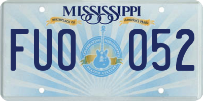 MS license plate FUO052