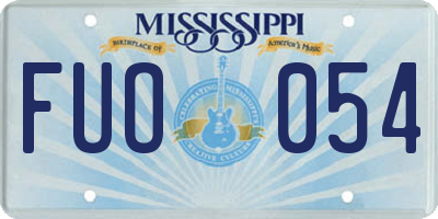 MS license plate FUO054