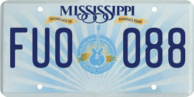 MS license plate FUO088