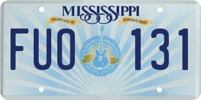 MS license plate FUO131