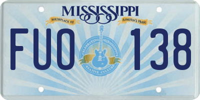 MS license plate FUO138