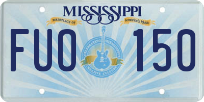 MS license plate FUO150