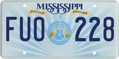 MS license plate FUO228