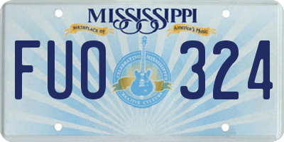 MS license plate FUO324