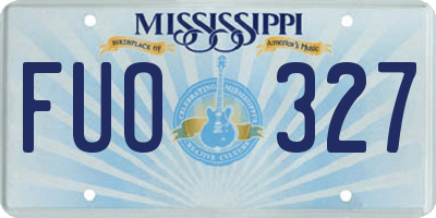 MS license plate FUO327