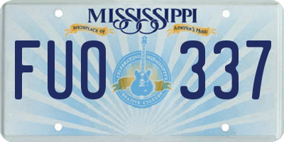 MS license plate FUO337