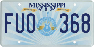 MS license plate FUO368