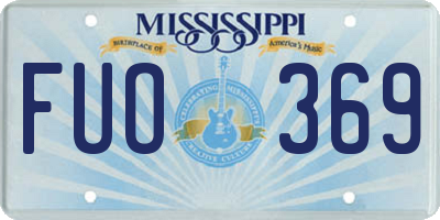 MS license plate FUO369