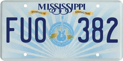 MS license plate FUO382