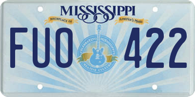 MS license plate FUO422