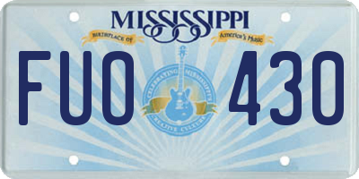 MS license plate FUO430