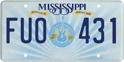 MS license plate FUO431