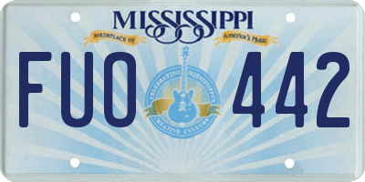 MS license plate FUO442
