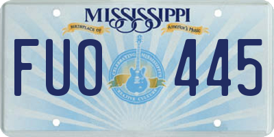 MS license plate FUO445