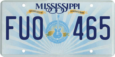 MS license plate FUO465