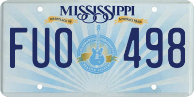 MS license plate FUO498
