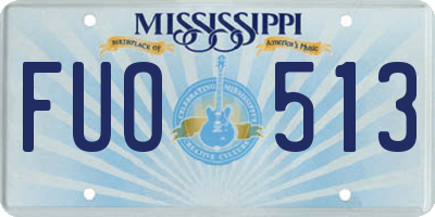 MS license plate FUO513