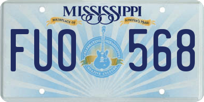 MS license plate FUO568