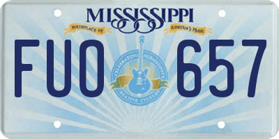 MS license plate FUO657