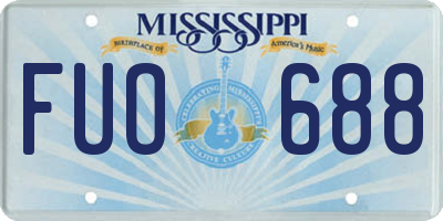 MS license plate FUO688