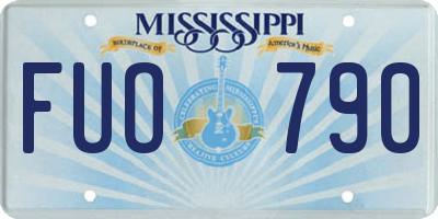 MS license plate FUO790