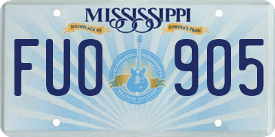 MS license plate FUO905