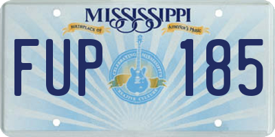 MS license plate FUP185