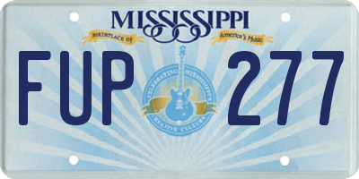 MS license plate FUP277