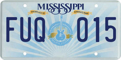 MS license plate FUQ015