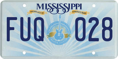 MS license plate FUQ028