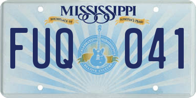 MS license plate FUQ041