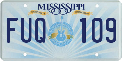MS license plate FUQ109
