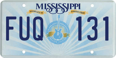 MS license plate FUQ131