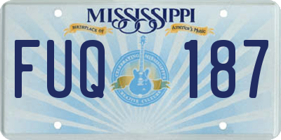 MS license plate FUQ187