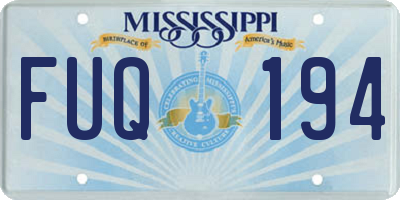 MS license plate FUQ194