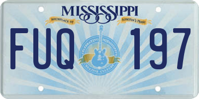 MS license plate FUQ197