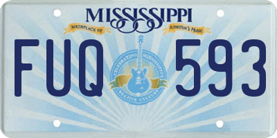 MS license plate FUQ593