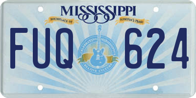 MS license plate FUQ624