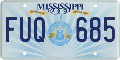 MS license plate FUQ685