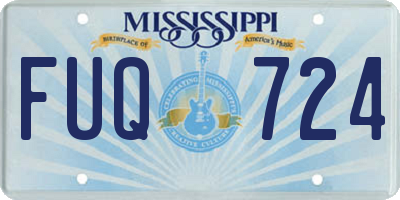 MS license plate FUQ724