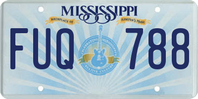 MS license plate FUQ788