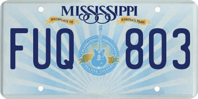 MS license plate FUQ803