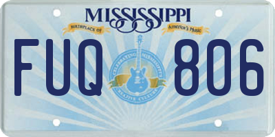 MS license plate FUQ806