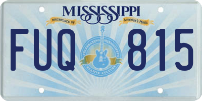 MS license plate FUQ815