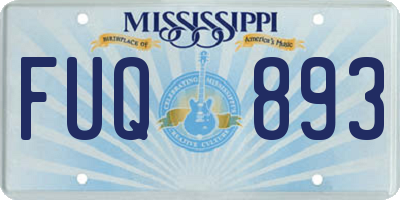 MS license plate FUQ893