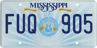 MS license plate FUQ905