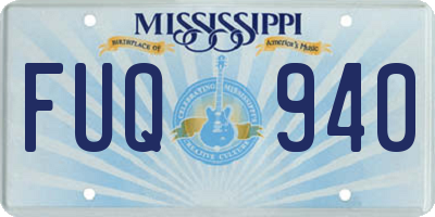 MS license plate FUQ940